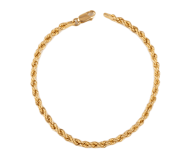 Pulsera Oro 18K Cordon Salomonico Ancho 3,3mm 19cm