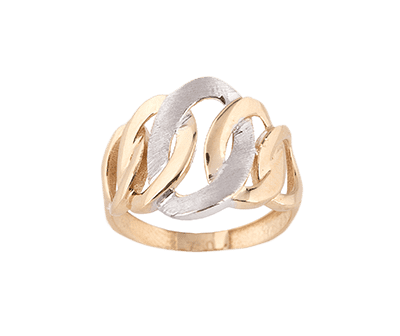 Anillo Oro 18K Eslabones Ovalados