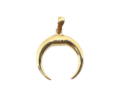 Colgante Oro 18K Cuerno Liso